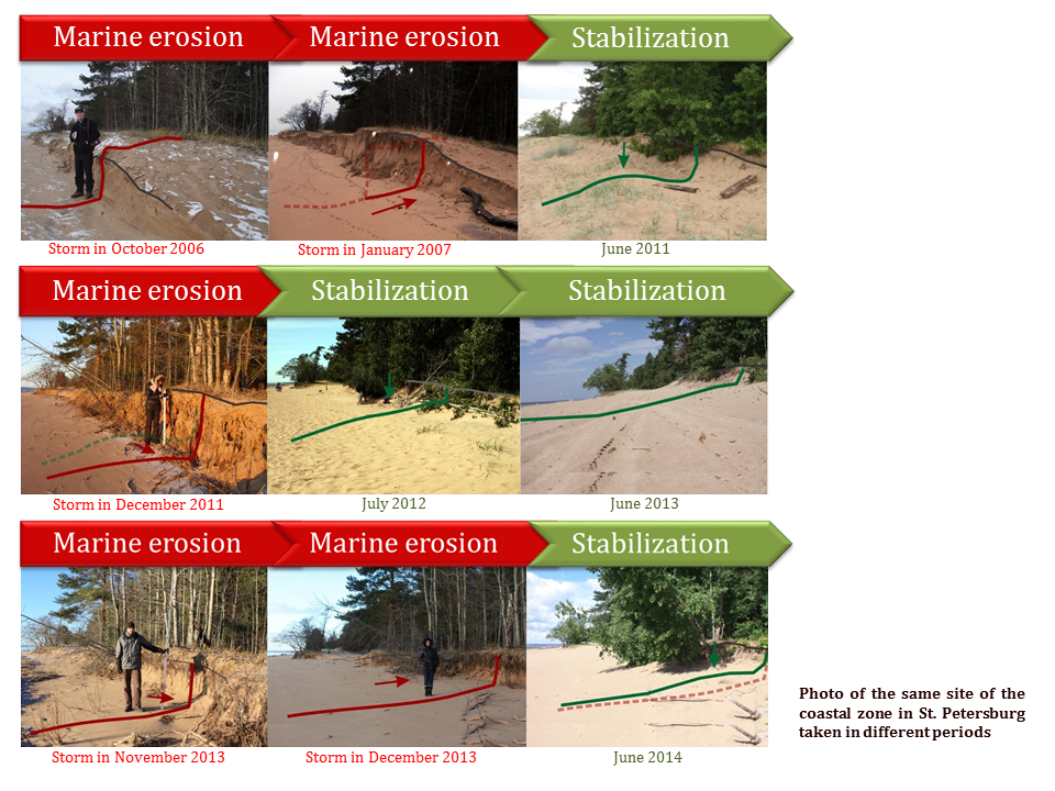Marine erosion and stabilization process