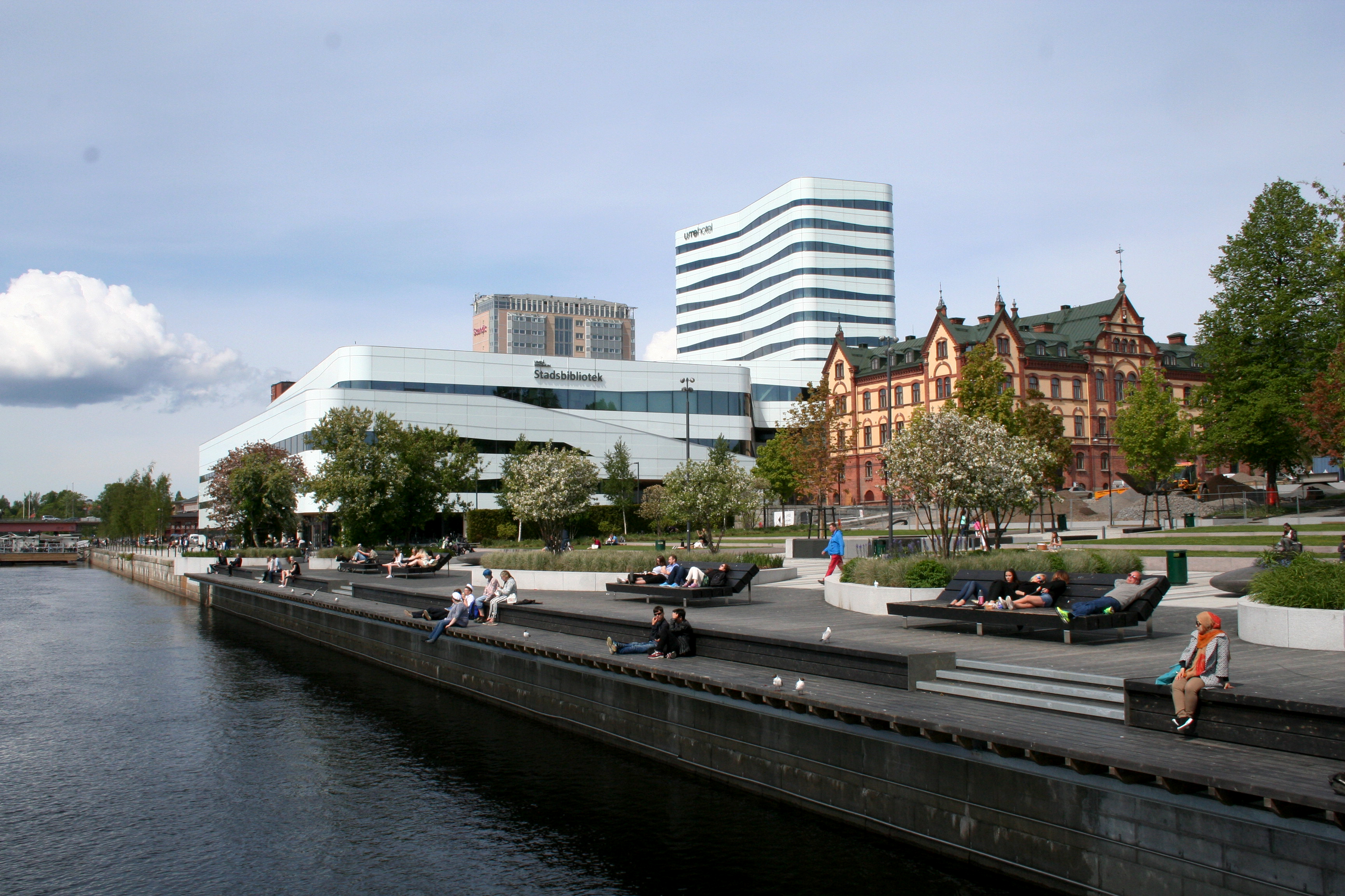 View on the Umeå waterfront