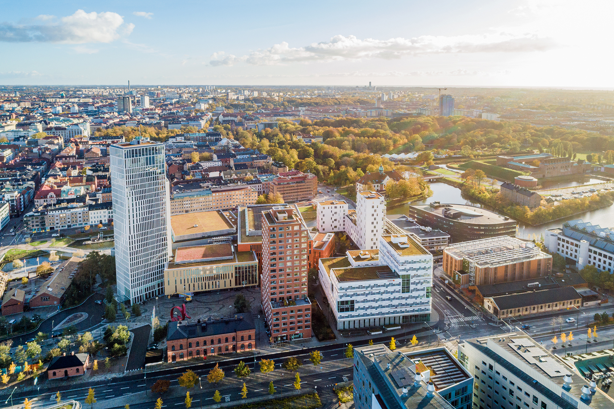 aerial view on Malmö