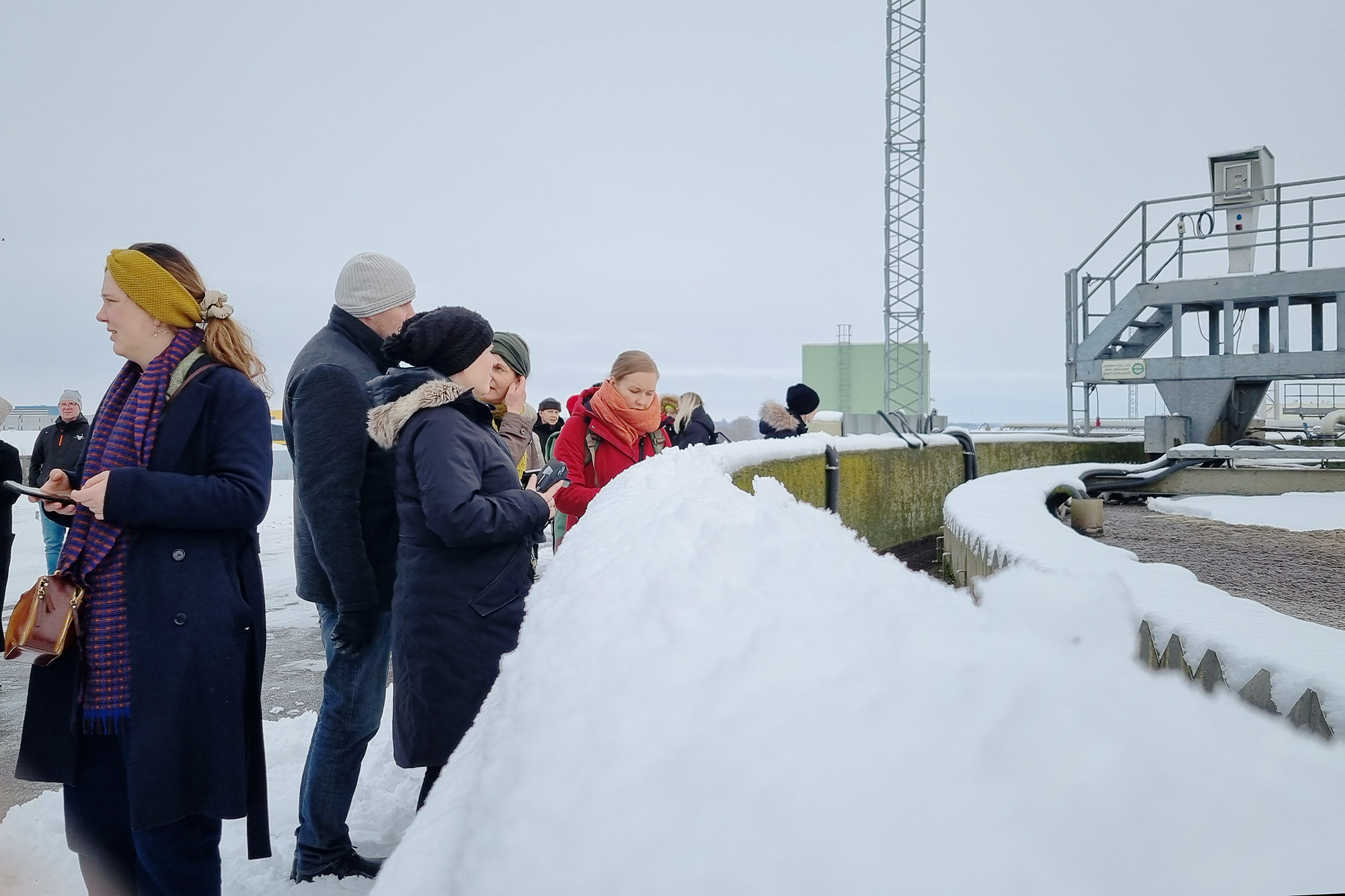 Participants at the study visit in Tartu wastewater treatment plant