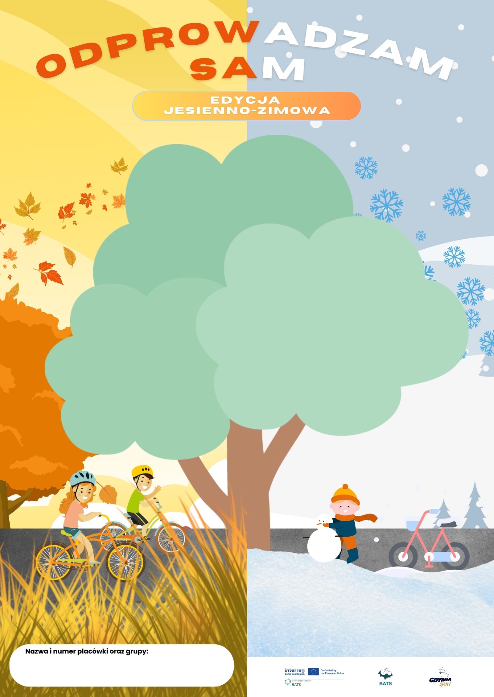 Illustration campaign with children using bikes to travel.