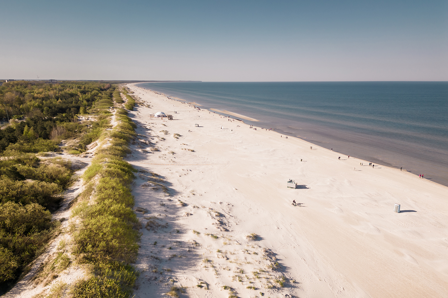 Liepaja sandy beach and view to the sea.