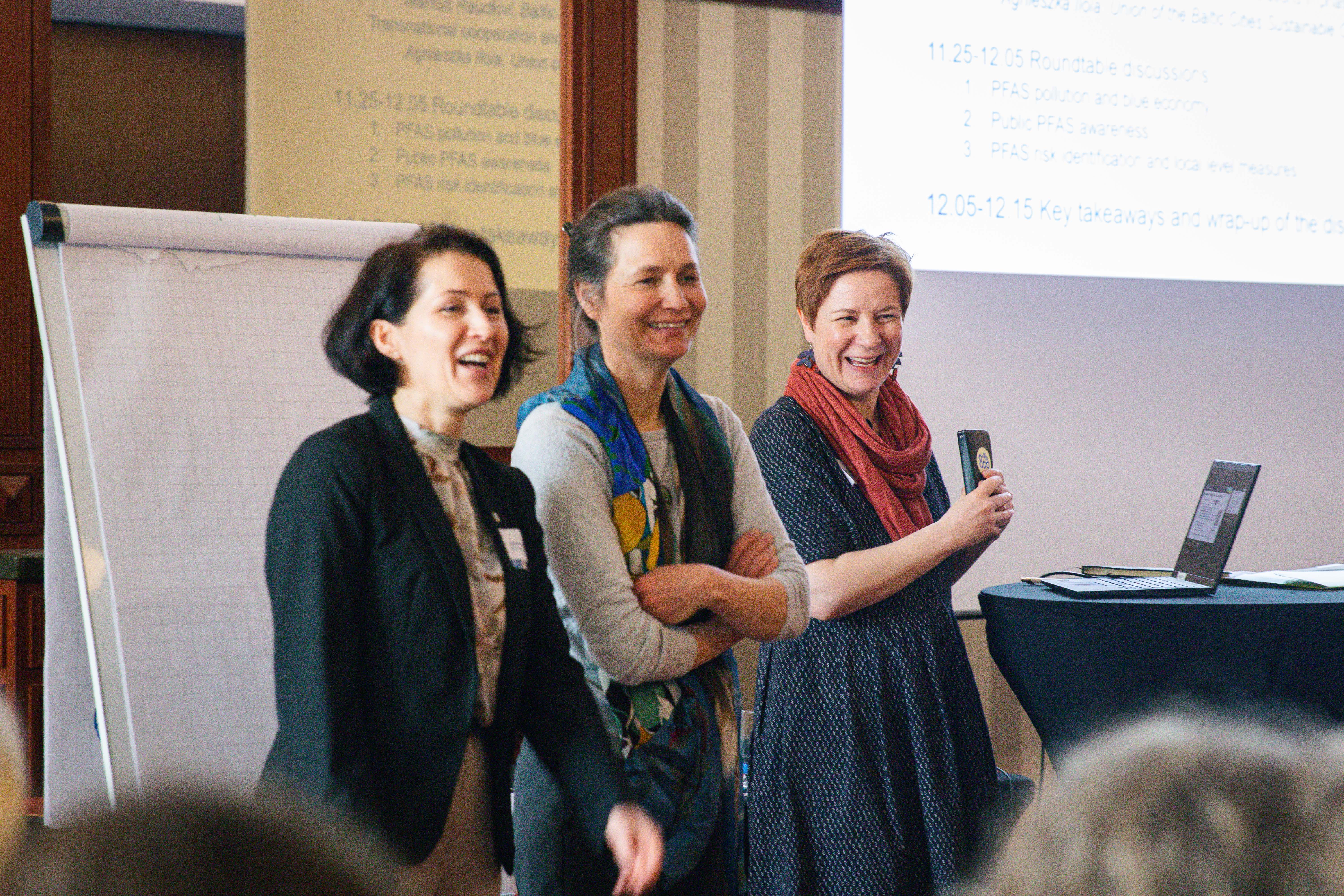 Organisers of the workshop Agnieszka Ilola (UBC SCC), Piia Leskinen (TUAS) and Lotta Lehti (UBC SCC).