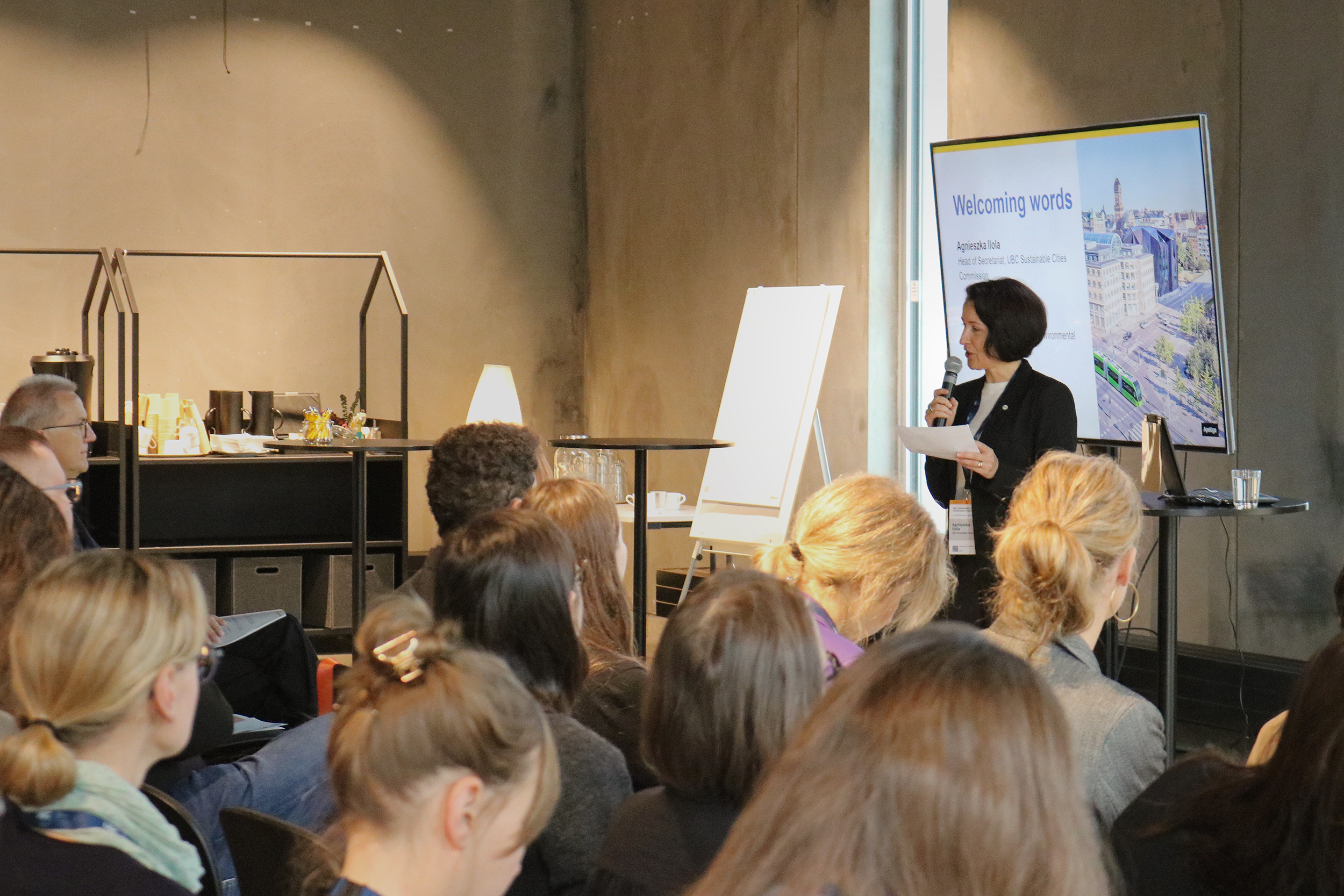 Agnieszka Ilola welcoming the participants