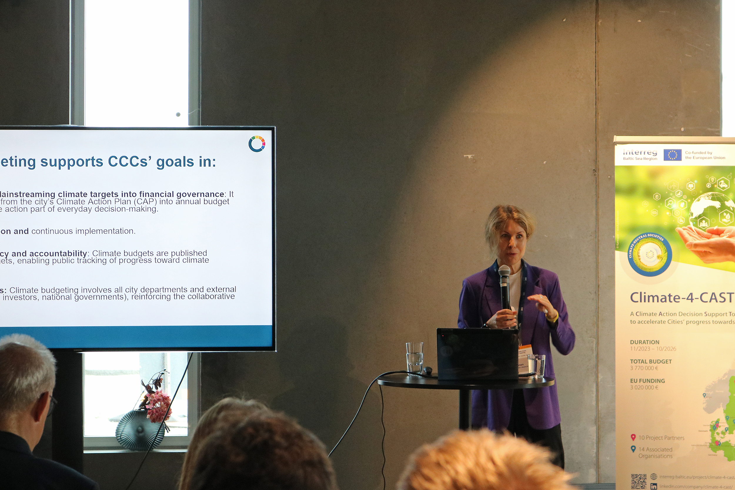 Anna Huttunen presenting the EU Cities Mission