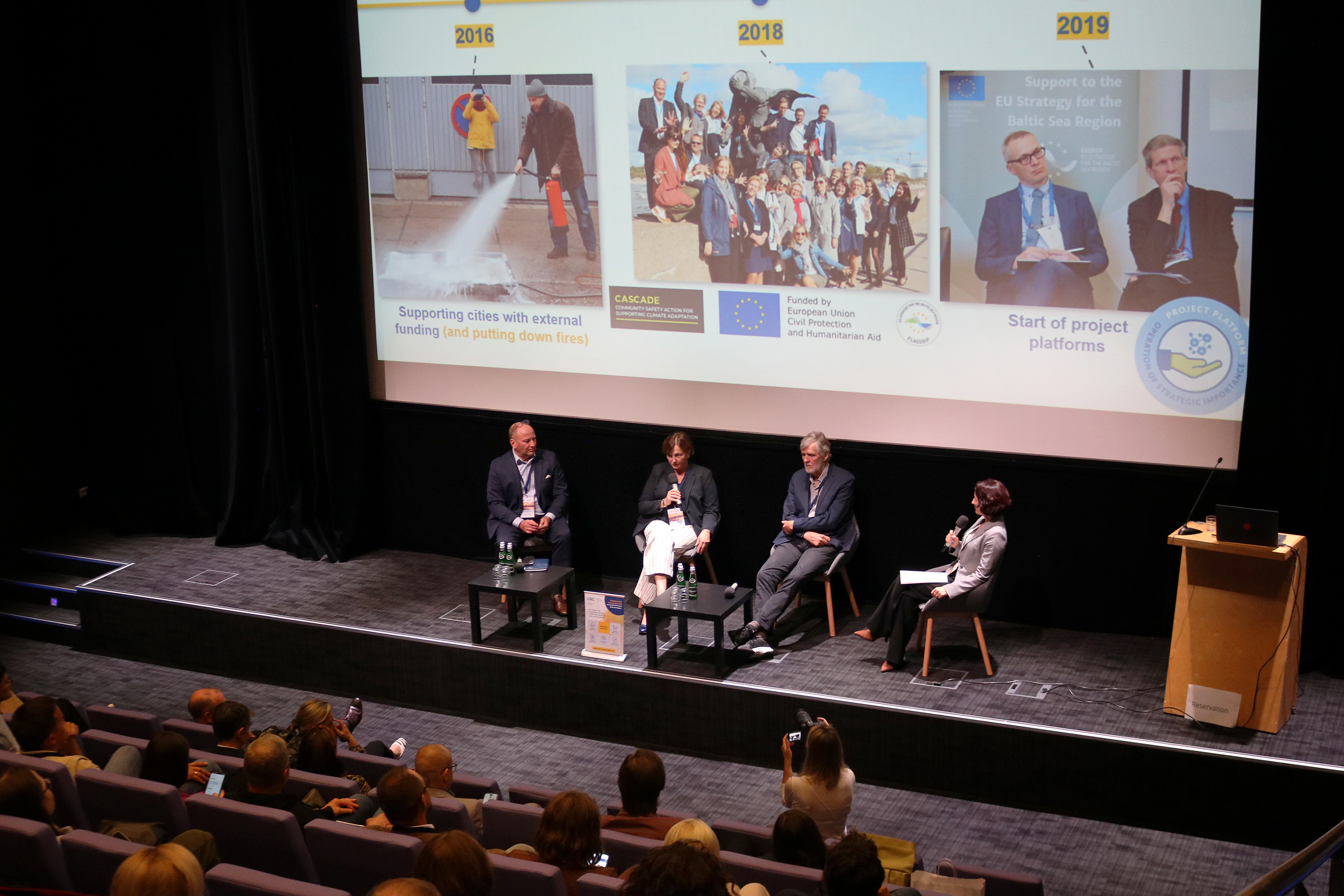 Speakers in the panel reflecting on the 30 years of sustainability cooperation