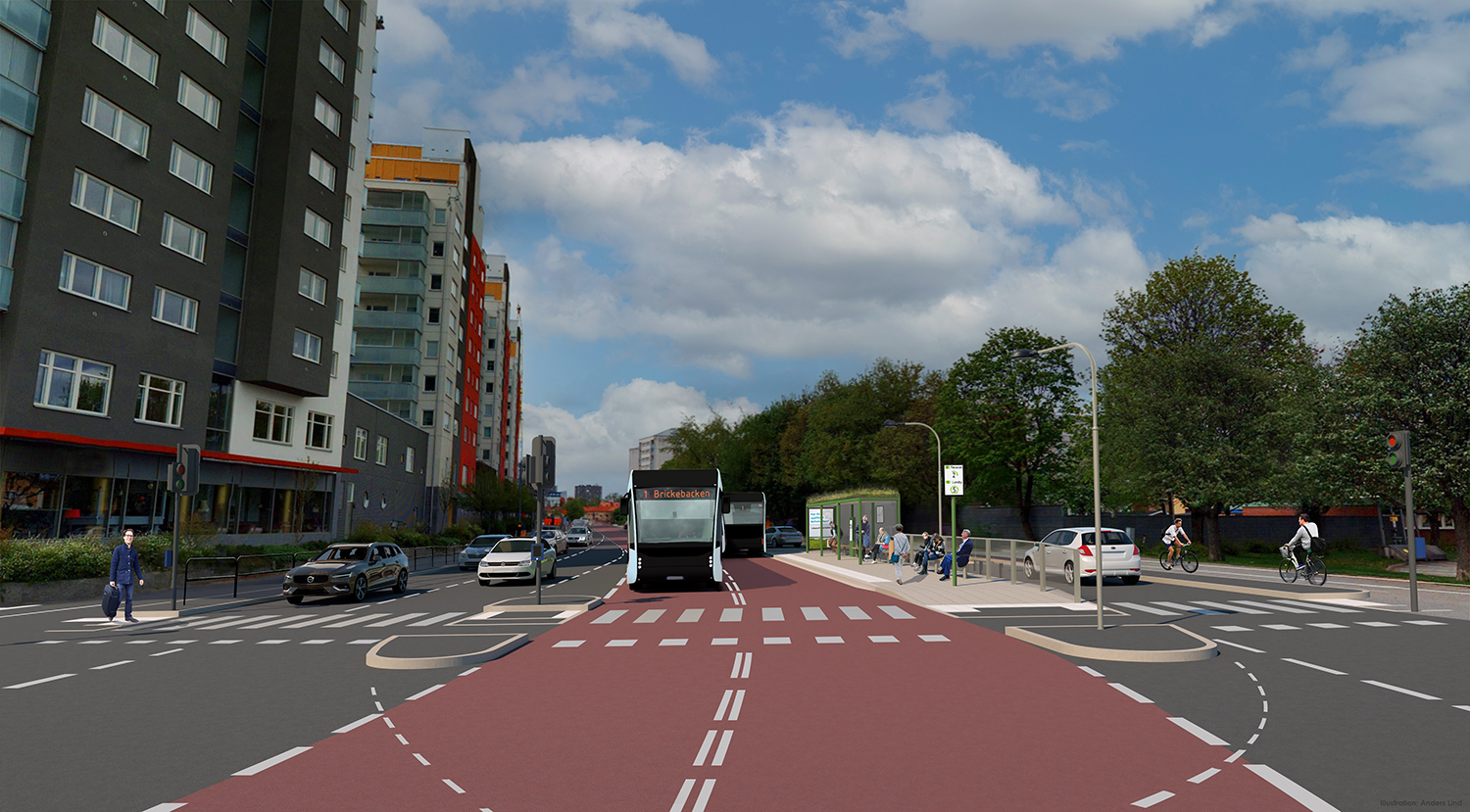 Design of the BRT system in Örebro