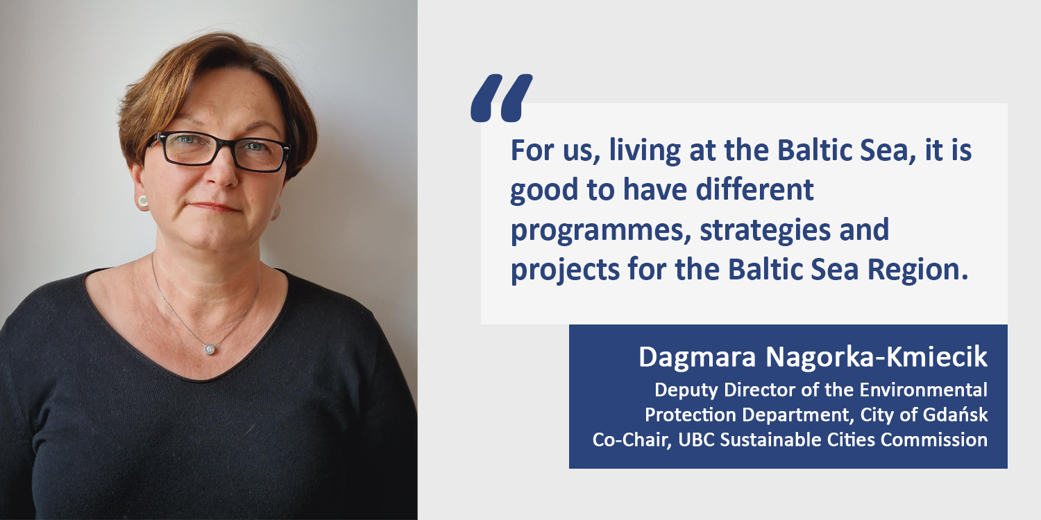 Portrait of Dagmara Nagorka-Kmiecik with the quote from the interview