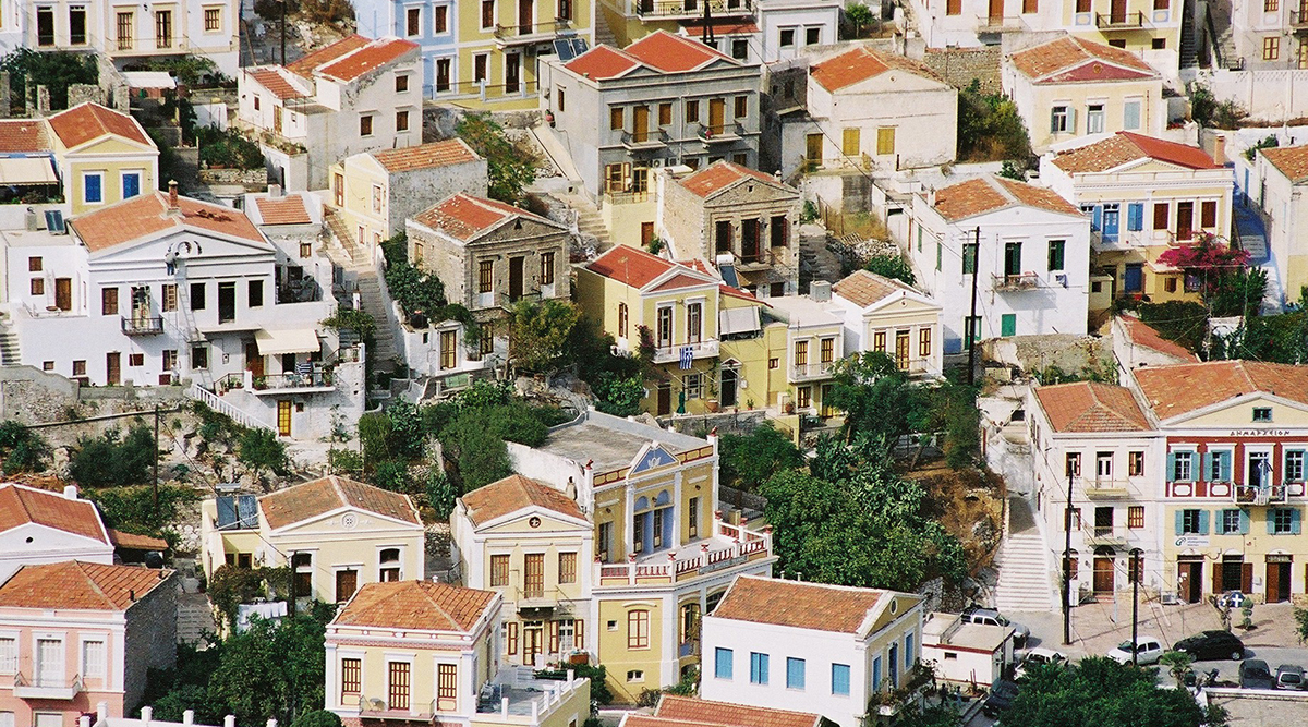 Aerial view on the city