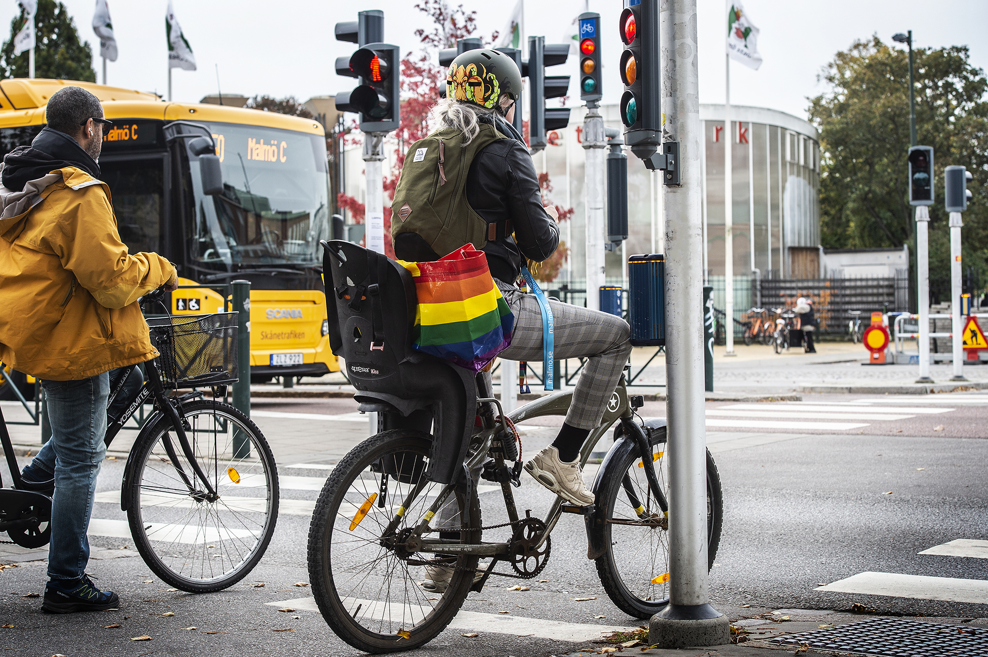 cyclists in the city