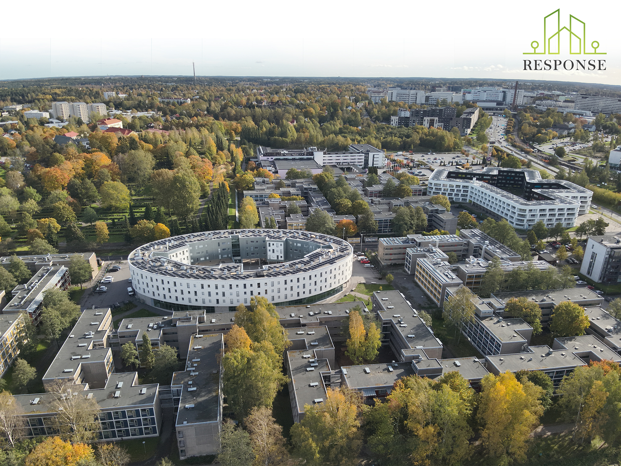 aerial view on the Student village in Turku