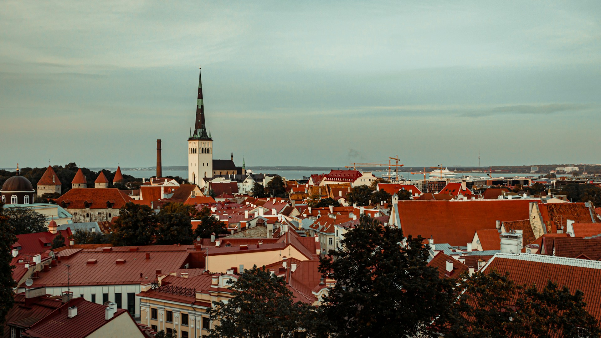 Tallinn cityscape from above