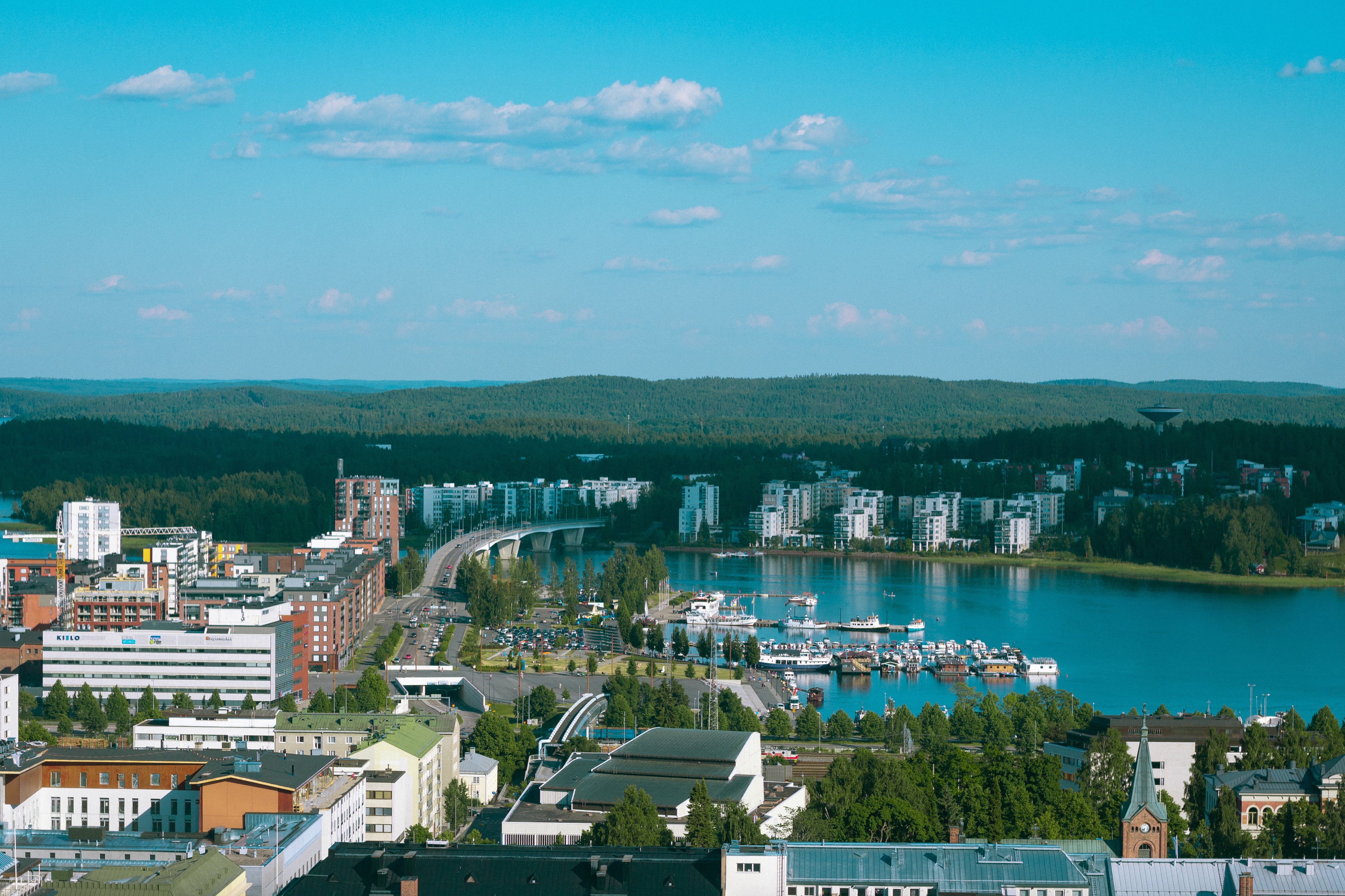 The bird eye view on City of Jyvaskyla