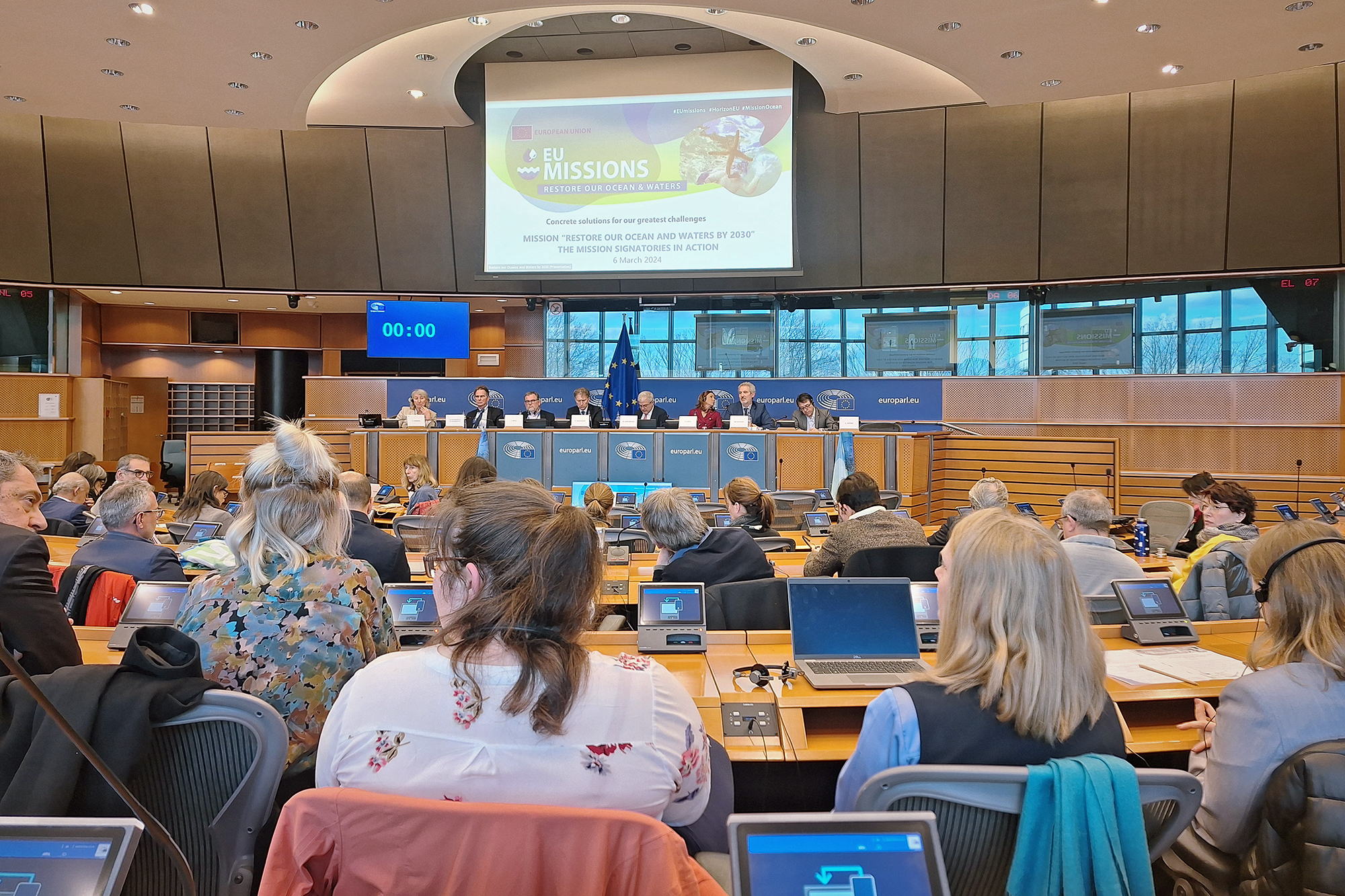 Mission Ocean signatories during the visit to the European Parliament