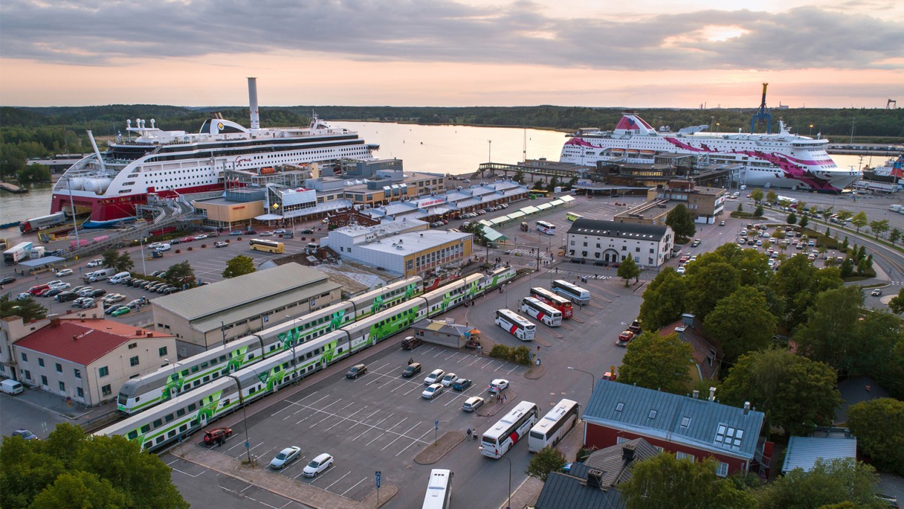 Turku port area.