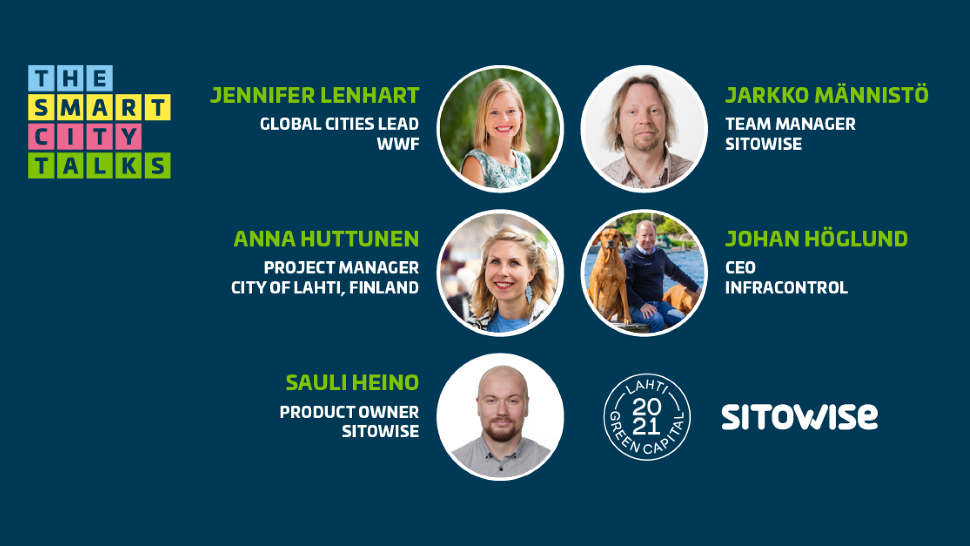 Event speakers with photos