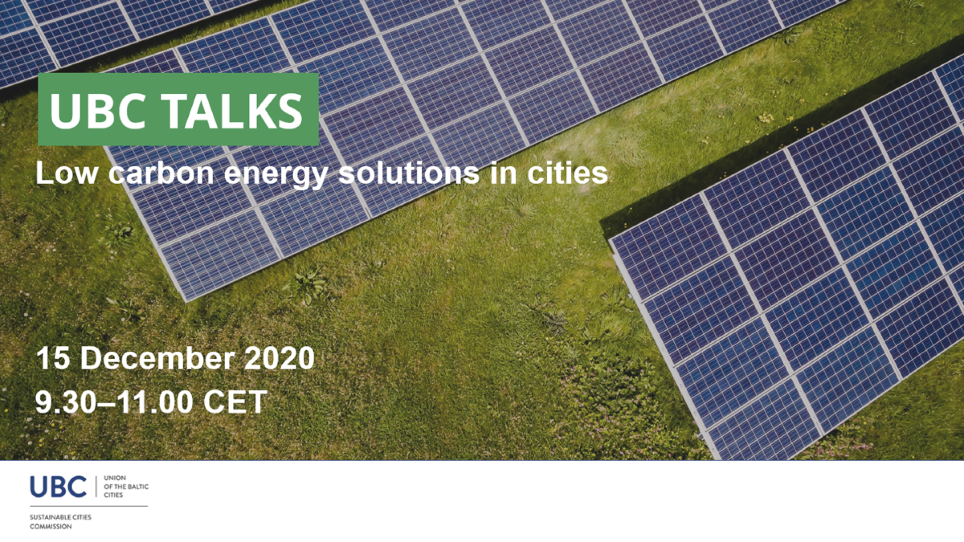 UBC TALKS about low carbon energy solutions in cities