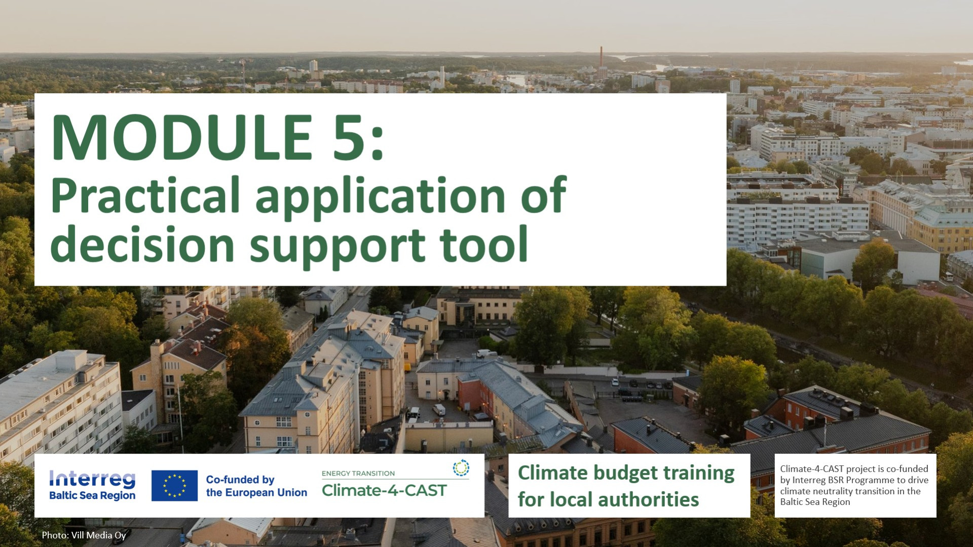 Training course banner with the module 5 announcement