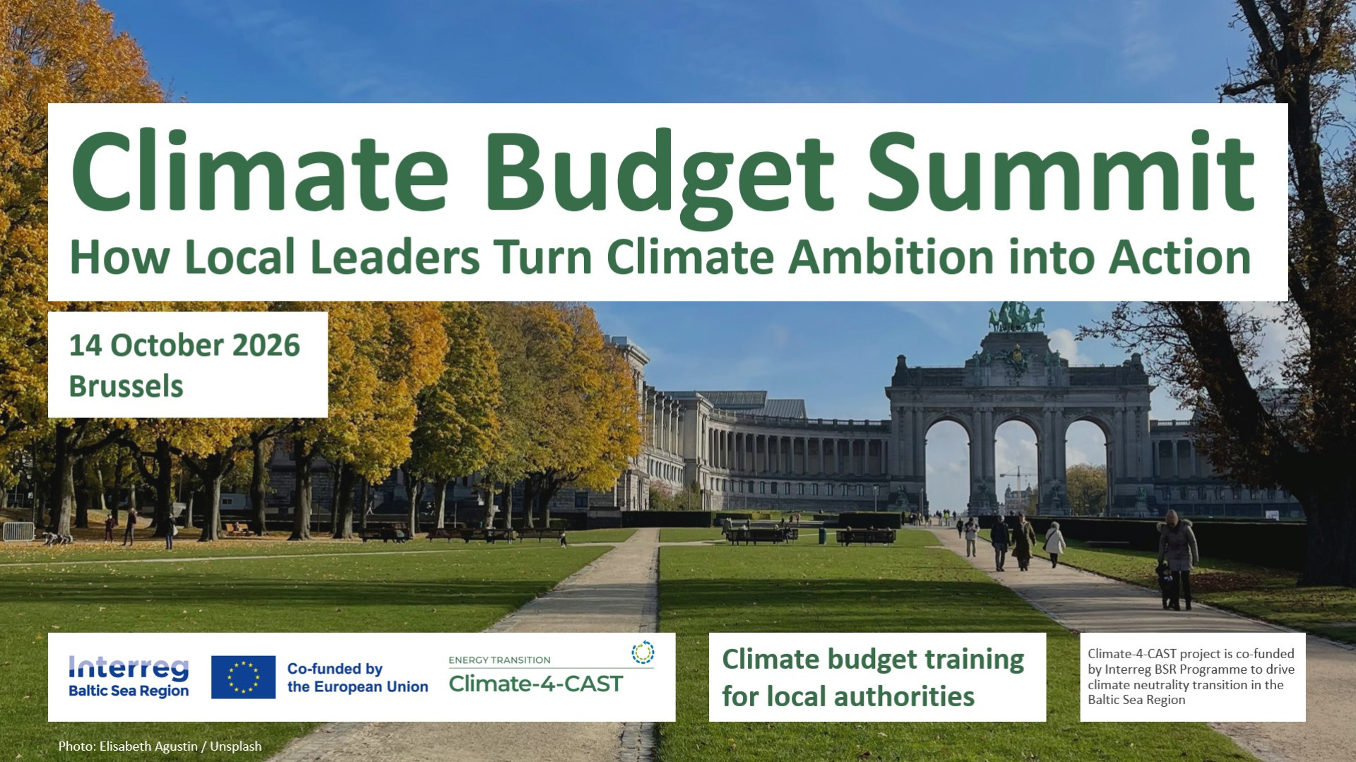 Climate Budget Summit banner