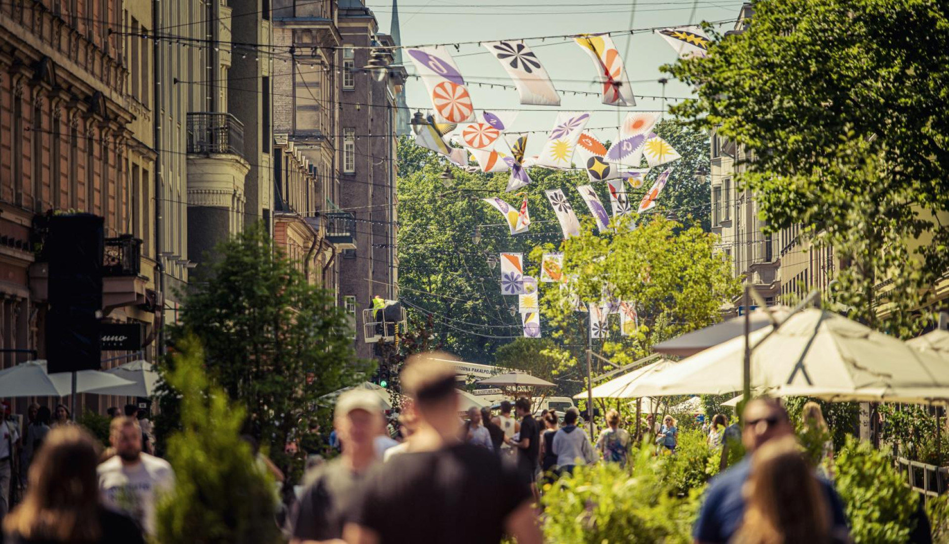 Streets of Riga in sunshine