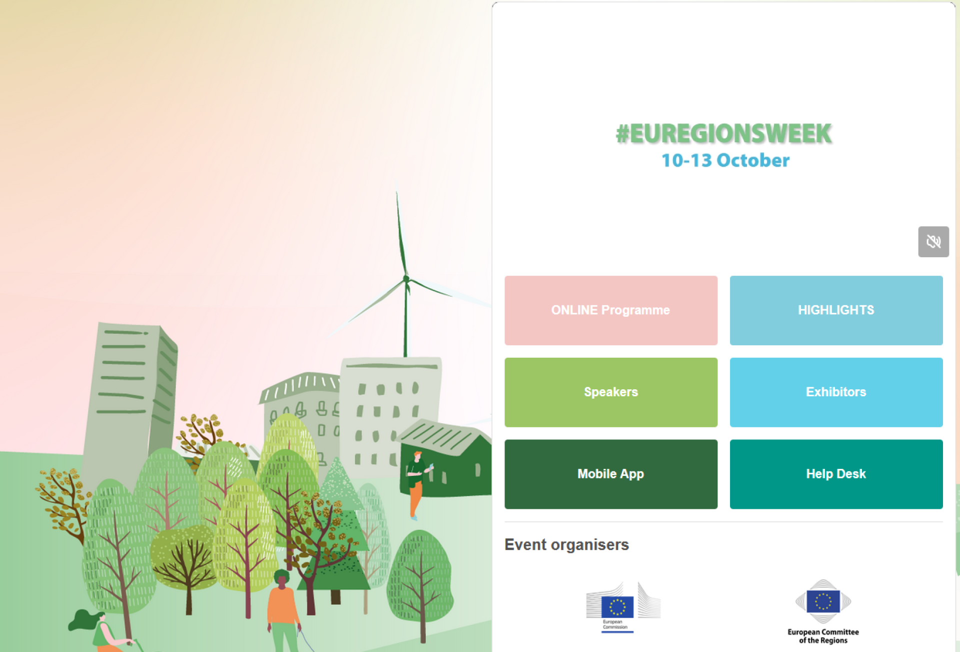 Main page of the EURegionsWeek website