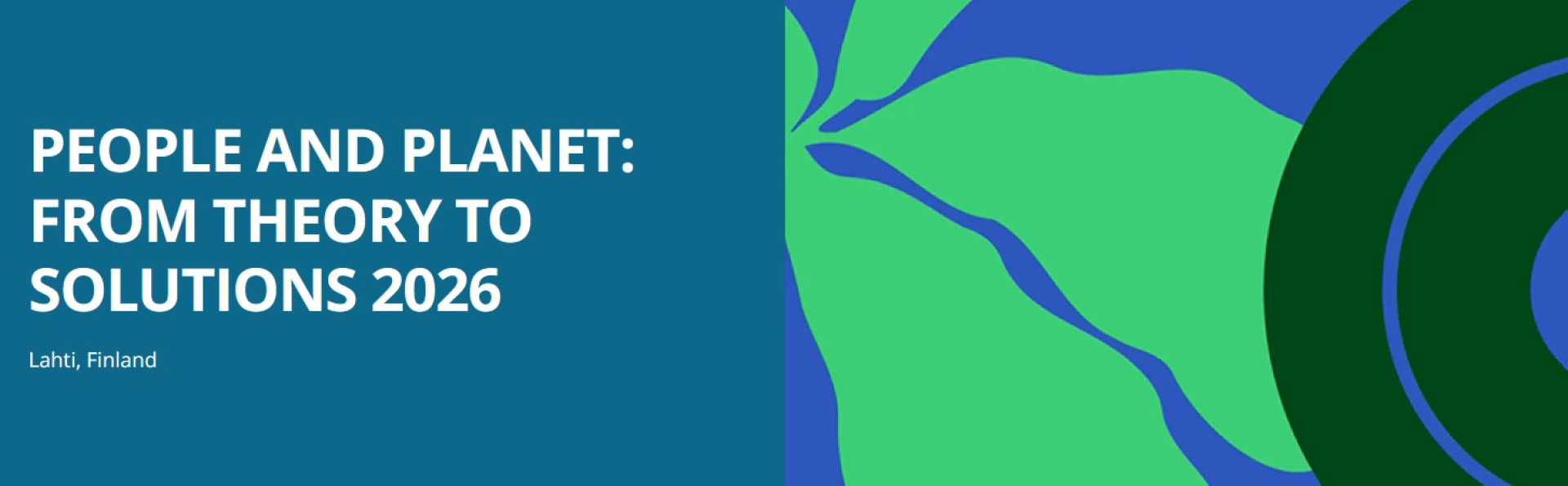 Conference banner: People and Planet