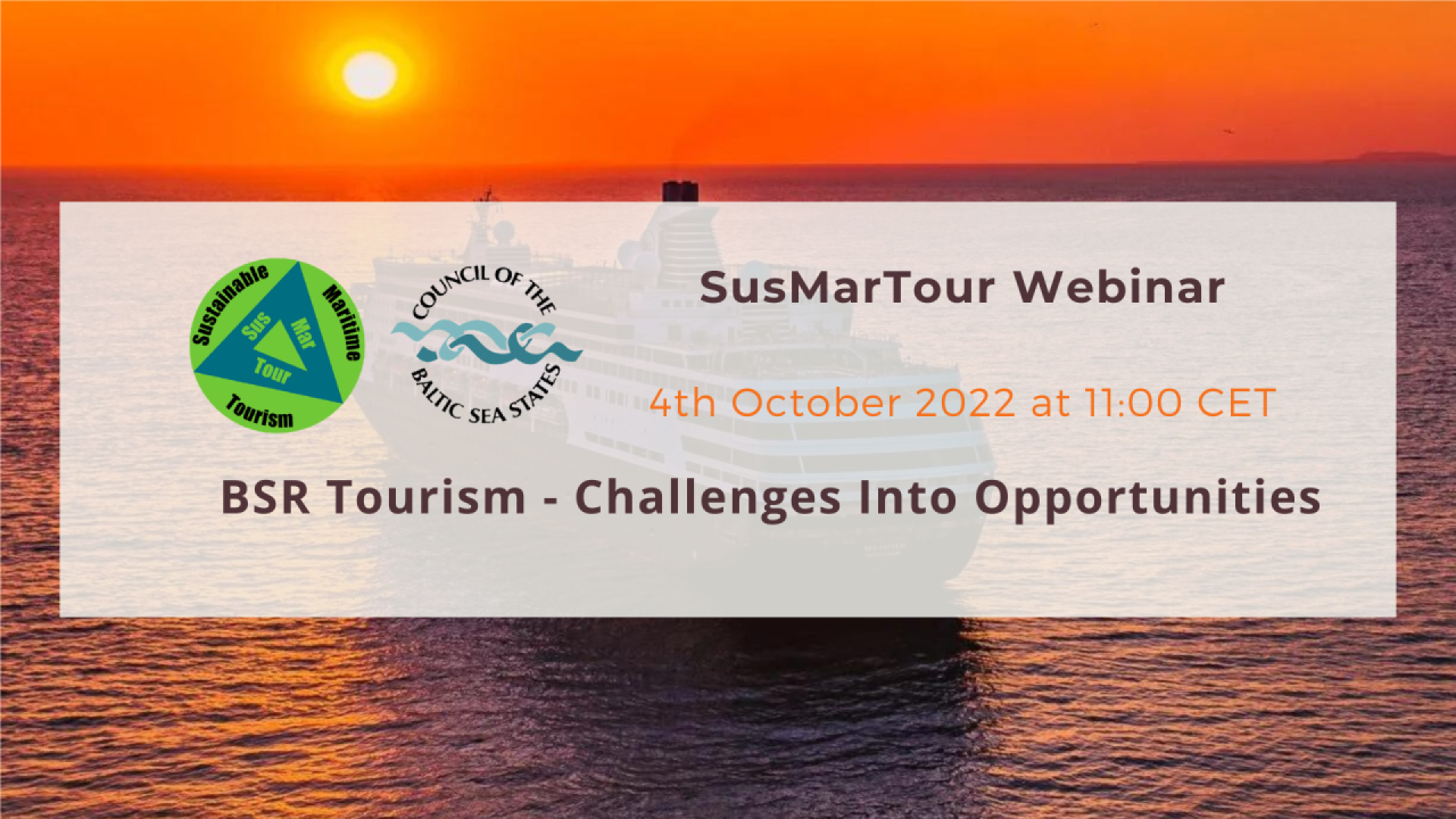 Banner of the SusMarTour webinar