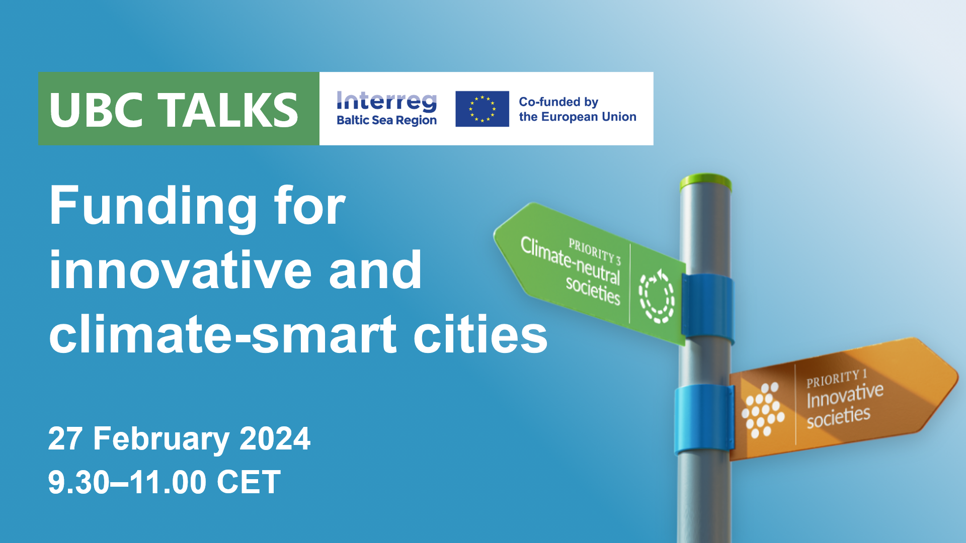 UBC TALKS about funding for innovative and climate-smart cities