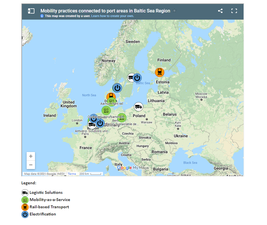 Transport solutions interactive map illustrative map showcasing the tool